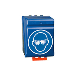 Custodia per 12 paia di occhiali coperchio ABS colore blu