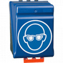 Custodia per 12 paia di occhiali coperchio ABS colore blu