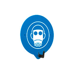 Gancio a parete per DPI con simbolo MASCHERA