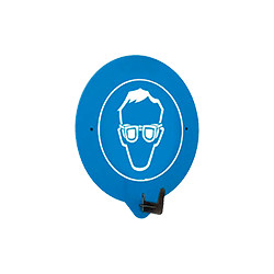 Gancio a parete per DPI con simbolo OCCHIALI