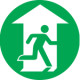 Segnale adesivo per pavimenti uscita di emergenza