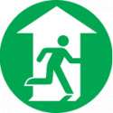 Segnale adesivo per pavimenti uscita di emergenza