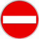Segnale adesivo per pavimenti senso vietato