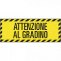 Scritta autoadesiva per pavimenti ATTENZIONE AL GRADINO