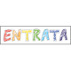 Scritta autoadesiva per pavimenti "Entrata" colorata mm500x125