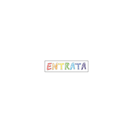 Scritta autoadesiva per pavimenti "Entrata" colorata mm500x125