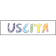 Scritta autoadesiva per pavimenti "Uscita" colorata mm500x125