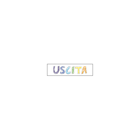Scritta autoadesiva per pavimenti "Uscita" colorata mm500x125