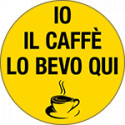 Bollo fondo giallo Io il caffe' lo bevo qui