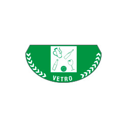 Bollo mezzaluna fondo verde per rifiuti di vetro