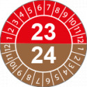 Fg. da 10 bollini identificazione 23-24 6/V