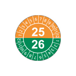 Fg. da 10 bollini identificazione 25-26 G/V