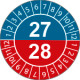 Fg. da 10 bollini identificazione 27-28 B/R