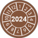 Fg. da 10 bollini identificazione 2024 MARRONE