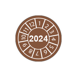 Fg. da 10 bollini identificazione 2024 MARRONE
