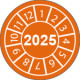 Fg. da 10 bollini identificazione 2025 ARANCIONE