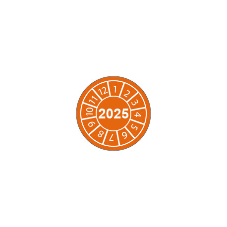 Fg. da 10 bollini identificazione 2025 ARANCIONE