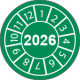 Fg. da 10 bollini identificazione 2026 VERDE