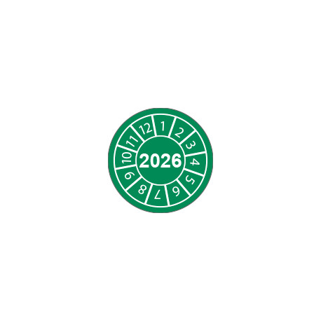 Fg. da 10 bollini identificazione 2026 VERDE