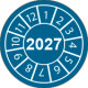 Fg. da 10 bollini identificazione 2027 BLU