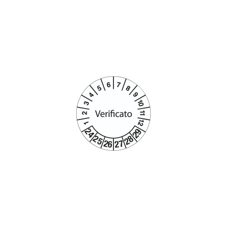 Fg. da 10 bollini identificaz. VERIFICATO
