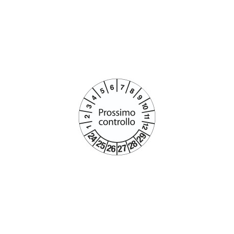 Fg. da 10 bollini identificaz. PROSS. CONTR