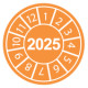 Confezione da 250 bollini datario anno 2025