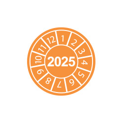 Confezione da 250 bollini datario anno 2025