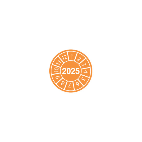 Confezione da 250 bollini datario anno 2025