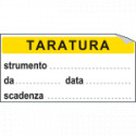 Foglio n. 10 etichetta adesiva 40x20 mm TARATURA