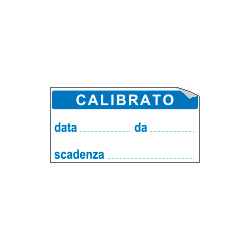 Foglio n. 10 etichetta adesiva 40x20 mm CALIBRATO