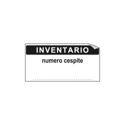 Foglio n. 10 etichetta adesiva 40x20 mm INVENTARIO