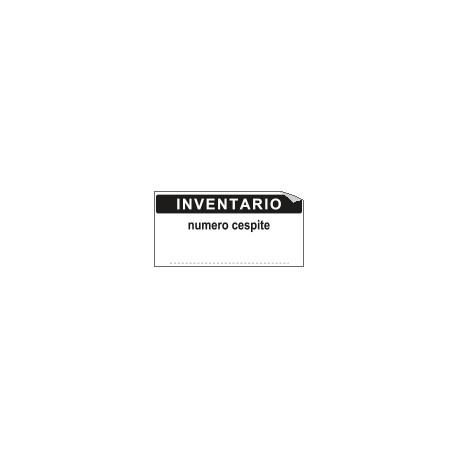 Foglio n. 10 etichetta adesiva 40x20 mm INVENTARIO
