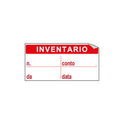 Foglio n. 10 etichetta adesiva 40x20 mm INVENTARIO
