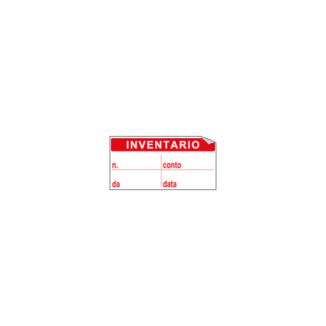 Foglio n. 10 etichetta adesiva 40x20 mm INVENTARIO