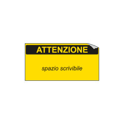 Foglio n. 10 etichette adesive formato mm 40x20 ATTENZIONE. . .