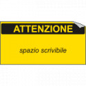 Foglio n. 10 etichette adesive formato mm 40x20 ATTENZIONE. . .