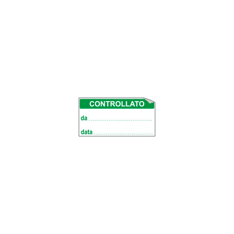 Foglio n. 10 etichette adesive formato mm 40x20 CONTROLLATO