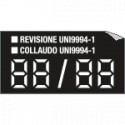 Foglio n. 10 etichette adesive formato mm 40x20 REVISIONE / COLLAUDO