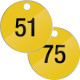Confezione 25 piastrine num. progressivamente da 51 a 75 col. GIALLO