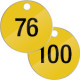 Confezione 25 piastrine num. progressivamente da 76 a 100 col. GIALLO