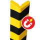 Paracolpi SAFE IN in Eva espansa ang. lato 45mm giallo/nero magnetico