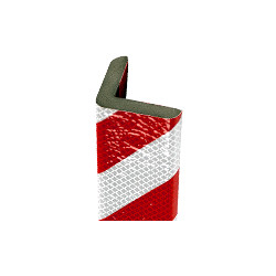 Paracolpi tipo H+ mt. 1 rosso/bianco RIFRANGENTE