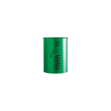 Gettacarte cilindrico colore verde palo escluso
