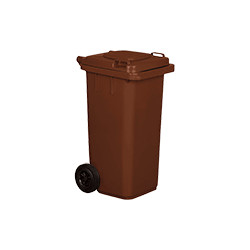 Cassonetto mobile portarifiuti da litri 120 MARRONE