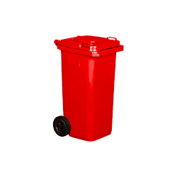 Cassonetto mobile portarifiuti da litri 120 ROSSO