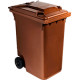 Cassonetto mobile portarifiuti da litri 360 MARRON