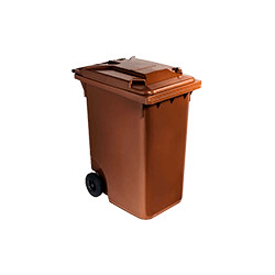 Cassonetto mobile portarifiuti da litri 360 MARRON