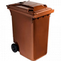 Cassonetto mobile portarifiuti da litri 360 MARRON