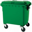 Cassonetto rifiuti SOLIDI coperchio piano L. 1100 VERDE